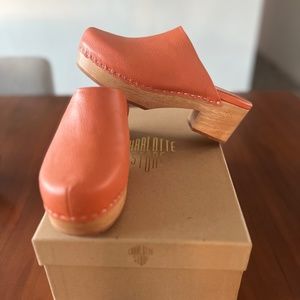 Charlotte Stone Martino Clog, Orange Peel (Brand New)